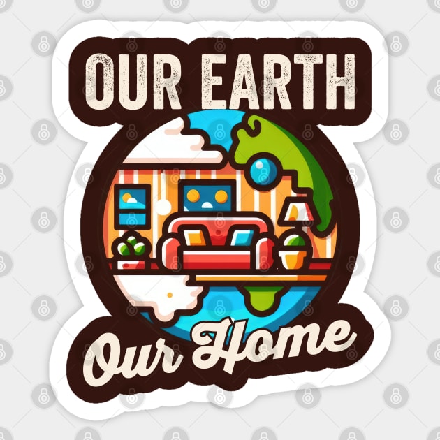 Our Earth, Our Home - Earth Day Sticker by Yonbdl